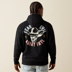 Ariat Men's Ariat Stitched Skull Hoodie, Black