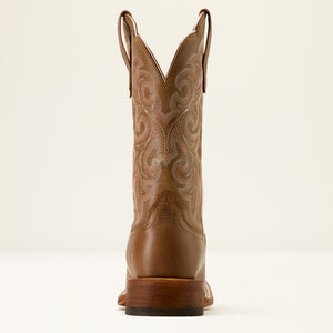 Ariat Women's County Lane Wide Square Toe Western Boot, Natural Tan