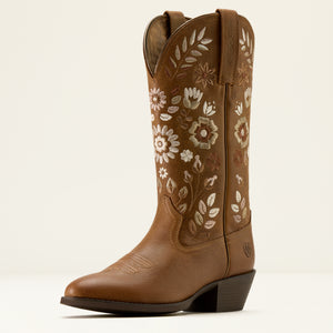 Ariat Women's Heritage Meadow R Toe Western Boot, Toasty Tan