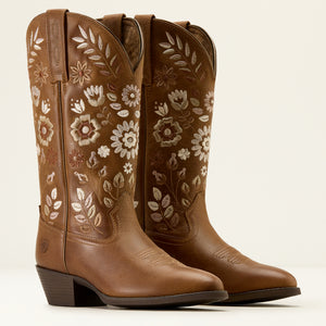 Ariat Women's Heritage Meadow R Toe Western Boot, Toasty Tan