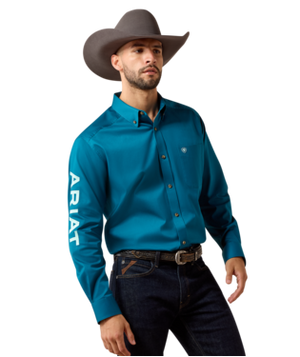 MNS Team Logo Twill Classic Fit Shirt - Lyons Blue/Mint