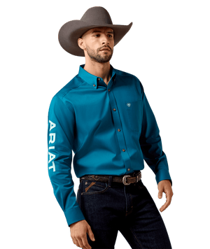 MNS Team Logo Twill Classic Fit Shirt - Lyons Blue/Mint