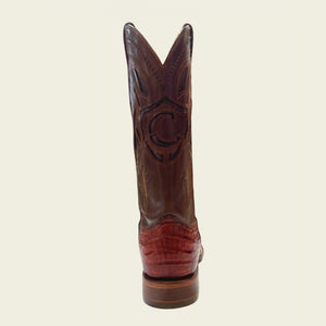 Cuadra Men's Caiman Belly Leather Square Toe Boot, Lumber Whiskey