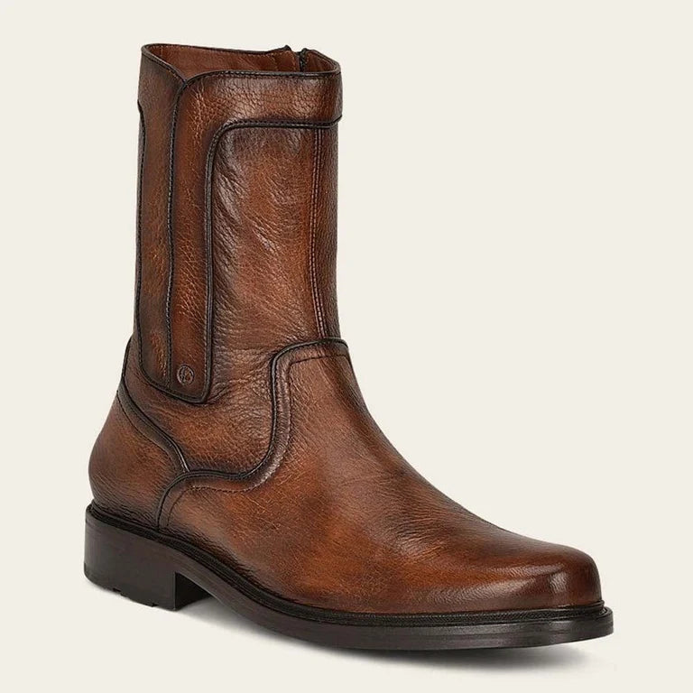 Cuadra Men's Deer Leather Round Toe Boot, Almond