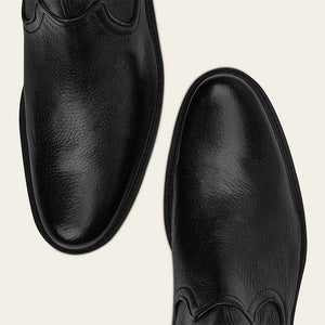 Cuadra Men's Deer Leather Round Toe Boot, Black