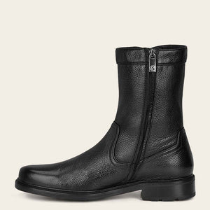 Cuadra Men's Deer Leather Round Toe Boot, Black