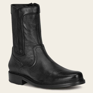 Cuadra Men's Deer Leather Round Toe Boot, Black