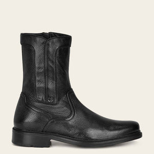 Cuadra Men's Deer Leather Round Toe Boot, Black