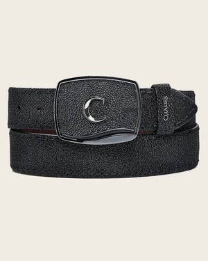 Cuadra Men's Stingray Leather Belt, Black
