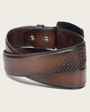 Cuadra Men's Bovine Leather Belt, Honey
