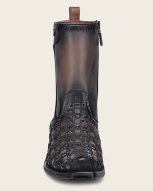 Cuadra Men's Bovine Narrow Square Toe Zipper Boot, Brown