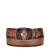 Cuadra Men's Deer Laser Belt, Almond