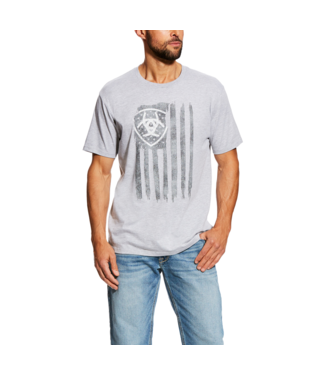 Ariat Men's Vertical Flag T-Shirt, Athletic Heather