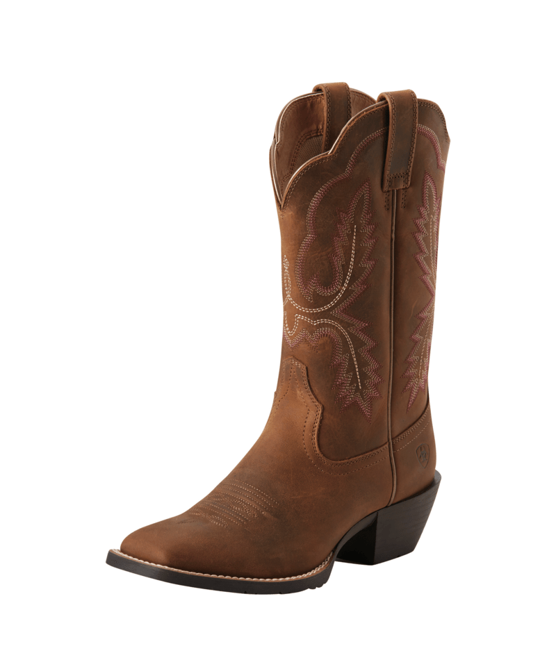 Ariat Women's Hybrid Rancher Crossfire Western Boot, Distressed Brown