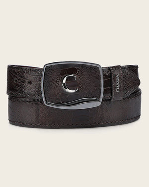 Cuadra Men's Ostrich Leg Leather Belt, Brown