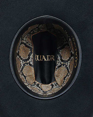Cuadra Men's 5X Python Felt Cowboy Hat, Black