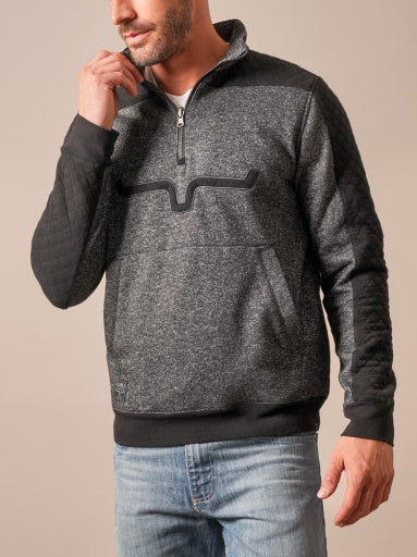 Kimes Ranch Men's Canfield 1/4 Zip Pullover, Charcoal Heather
