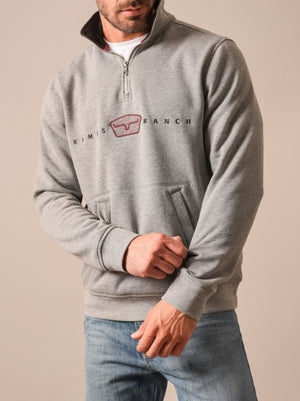 Kimes Ranch Men's Zack Top Par Three Sweatshirt,  Dark Grey Heather