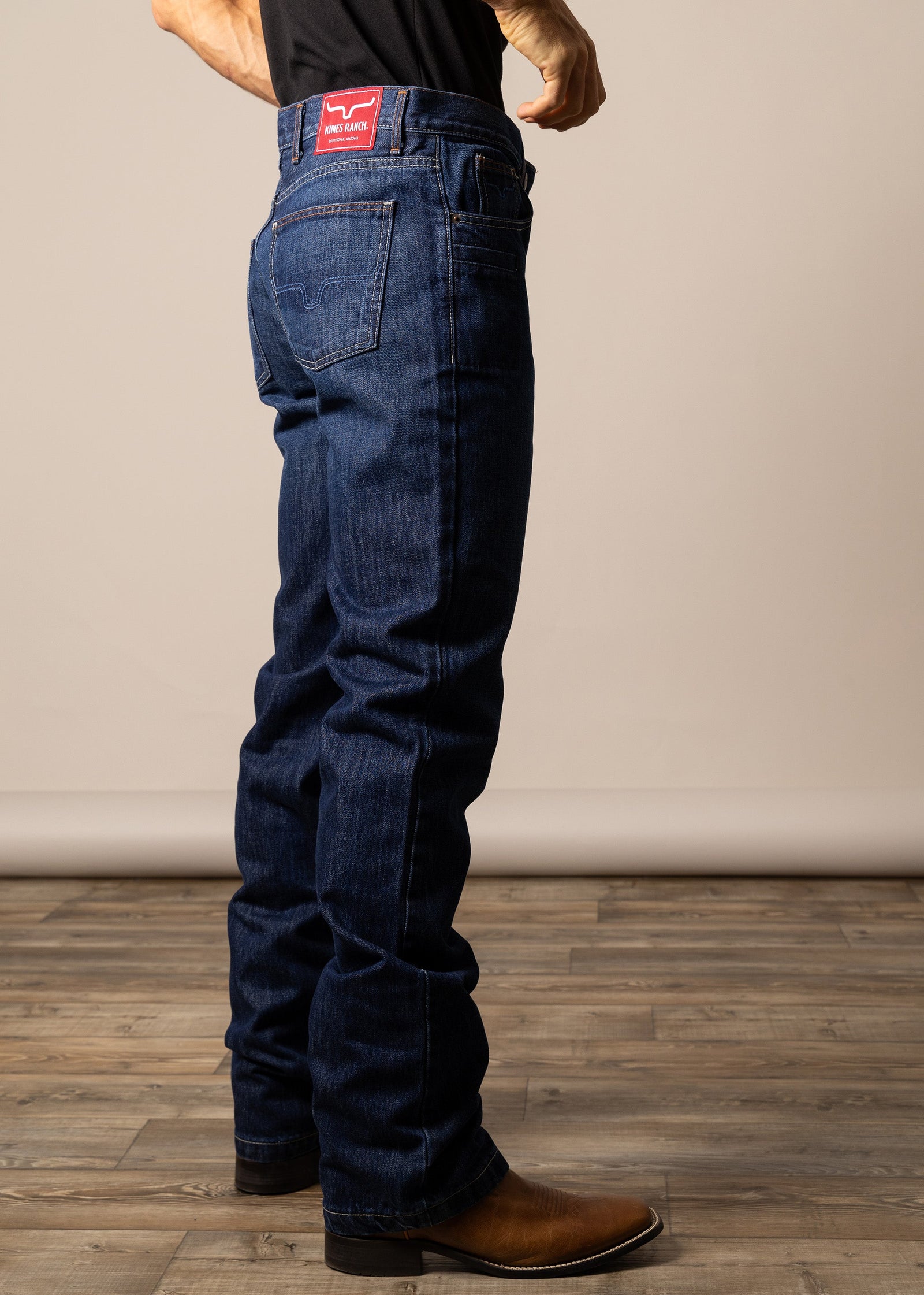 Kimes Ranch Men's Dillon Raw Denim Jean, Dark Wash