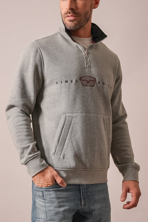 Kimes Ranch Men's Zack Top Par Three Sweatshirt,  Dark Grey Heather