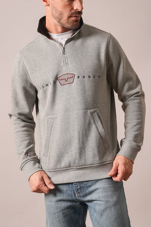 Kimes Ranch Men's Zack Top Par Three Sweatshirt,  Dark Grey Heather