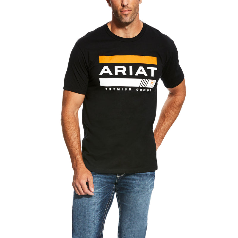 Ariat Men's Bar Stripe T-Shirt, Black
