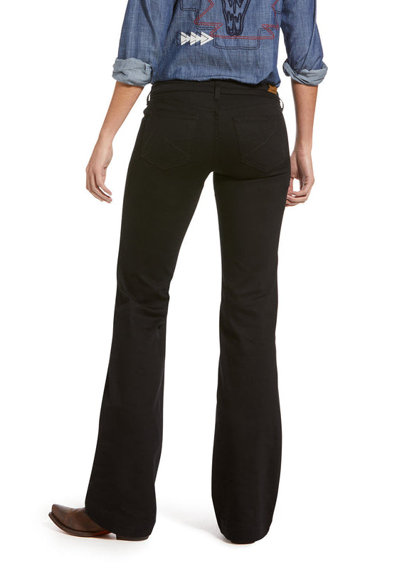 Ariat Women's Forever Trouser Wide Leg Denim Jeans, Black