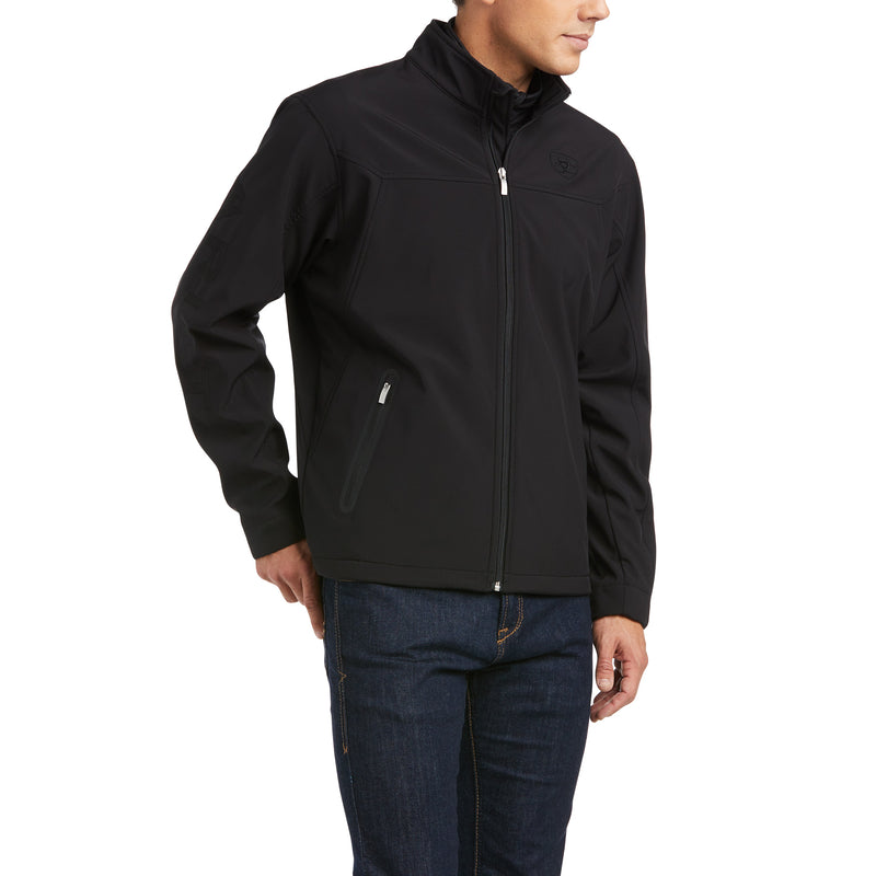 SKU # 10037399 DESCRIPTION Men's Ariat New Team Softshell Jacket Black/Black, Black
