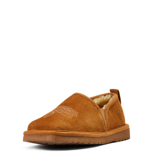 Ariat Men's Lasso Suede Slipper, Chestnuti