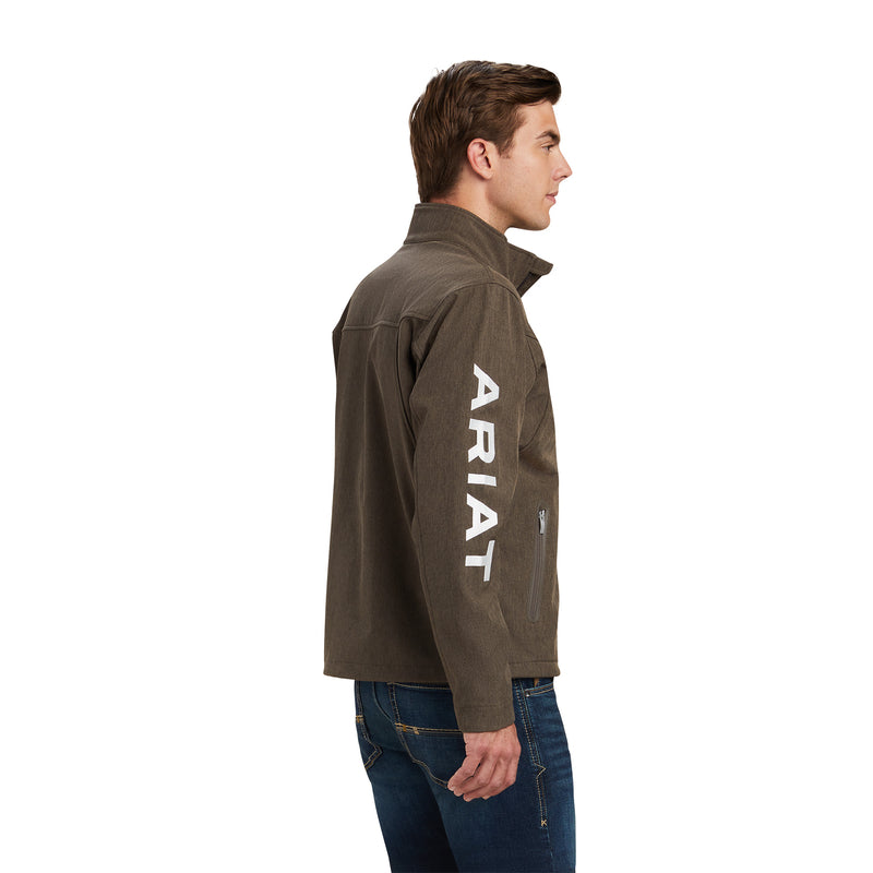 Ariat Men's New Team Softshell Jacket, Banyan Bark Heather