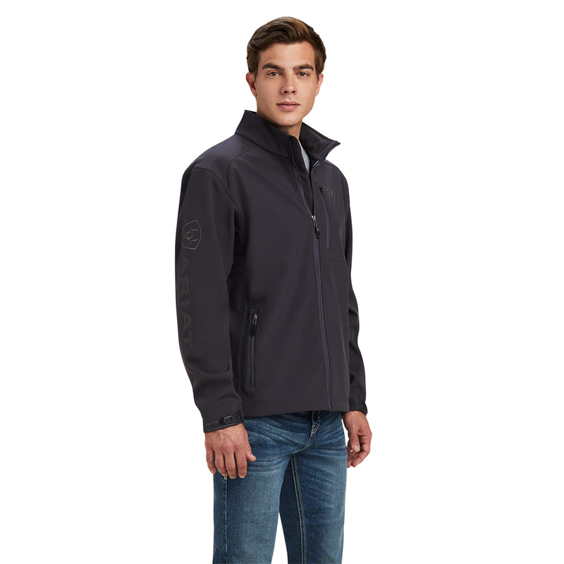 Ariat men's black logo 2.0 softshell jacket best sale