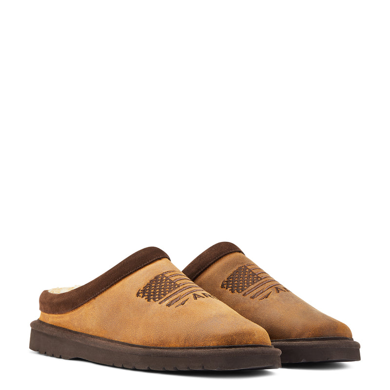 Ariat Men's Patriot Slipper, Dusty Brown Suede