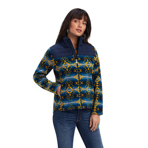 Ariat Women's Prescott Fleece Jacket Navy Sonoran Print, Navy