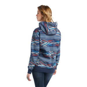 Ariat Women's All Over Print Chimayo Hood, New Mexico Navy Print