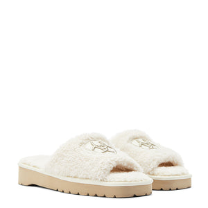 Ariat Women's Cozy Slide Slipper, Fuzzy Cream