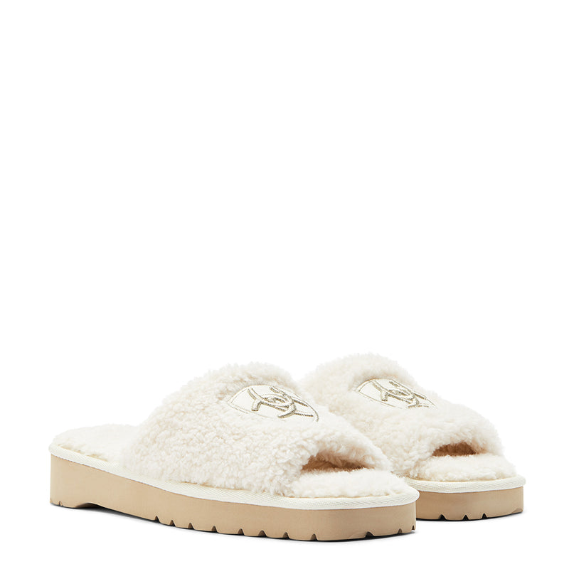Ariat Women s Cozy Slide Slipper Fuzzy Cream 9
