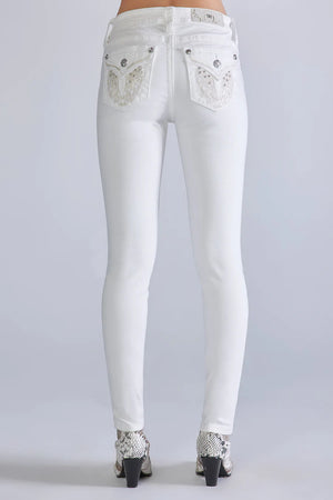 Miss Chase White Skinny Fit Jeans