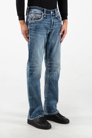 Rock Revival Juniper Slim Boot Jean - Men's Jeans in Juniper BM2