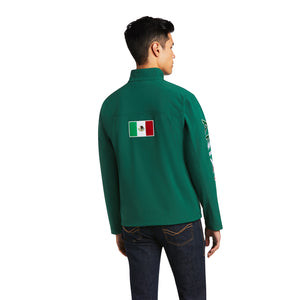 Ariat Men's New Team Softshell Mexico Jacket, Green SKU# 10039459