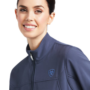 SKU# 10039365  Ariat Women's New Team Softshell Jacket Blue Nights/Desert Dusk Serape, Blue