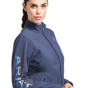 SKU# 10039365  Ariat Women's New Team Softshell Jacket Blue Nights/Desert Dusk Serape, Blue