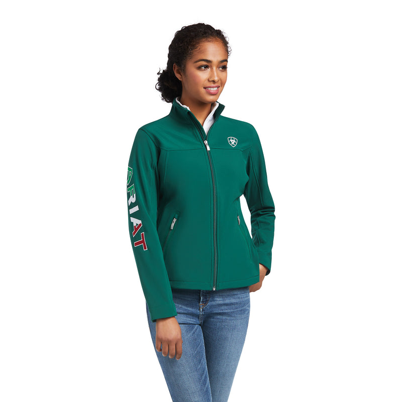 Ariat Women's New Team Softshell Mexico Jacket, Green SKU# 10039460