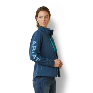 Ariat Women's New Team Softshell Jacket Deep Petroleum, Blue