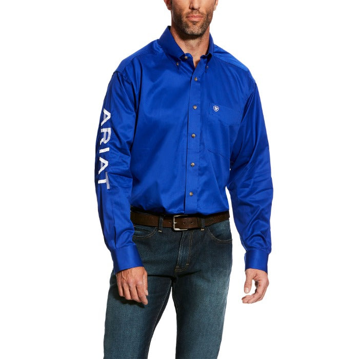 Ariat Men's Team Logo Twill Long Sleeve Shirt, Ultramarine